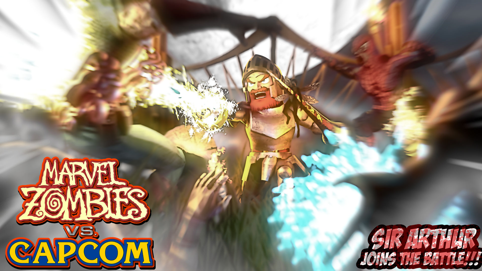 3D Render: Marvel Zombies VS Capcom - Sir Arthur by ZDooarte on DeviantArt