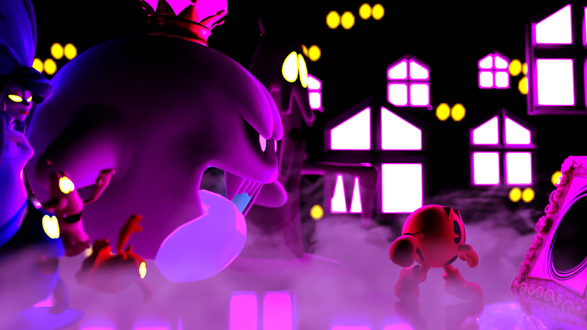 Boo Pac 3D Render: King Boo VS Pac-Man by ZDooarte on DeviantArt
