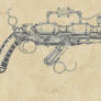 Steampunk blaster pistol