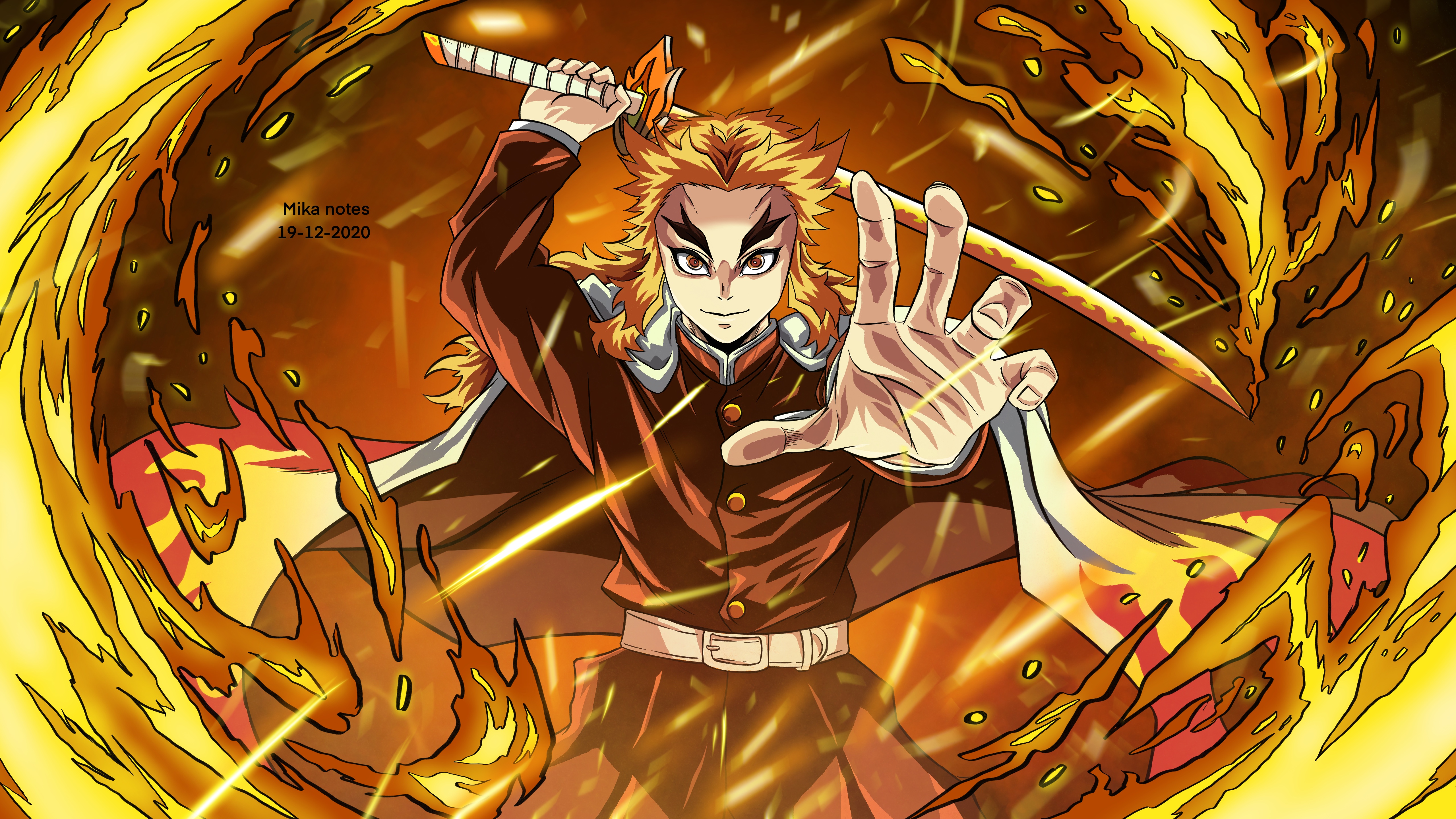 Fire Hashira Kyojuro Rengoku by MCAshe on DeviantArt