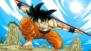 Son goku with power pole