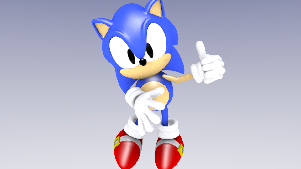 1st render of classic sonic ever! by chikosanXD on DeviantArt
