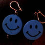 earrings blue smiley