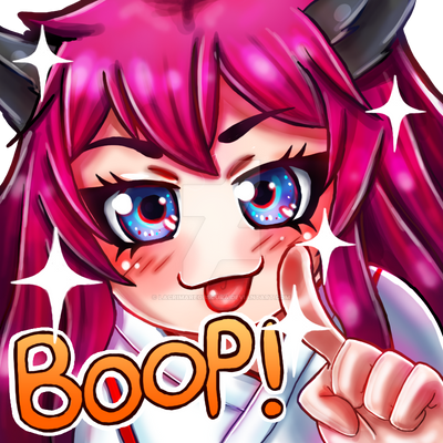 Cute Anime BOOP Twitch Emote (Commission) by LacrimareObscura on DeviantArt