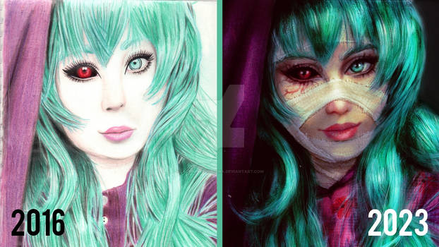 Eto - Fanart Redraw (2016 vs 2023)