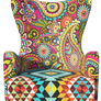 Hippy Boho Armchair PNG Overlay.