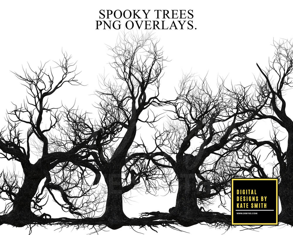 SPOOKY TREES SET 2, PNG OVERLAYS. by lewis4721 on DeviantArt