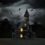 Haunted Mansion Digital Backdrop / Background.