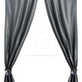 Grey shimmer opened curtains, Png Overlay.