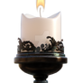 Vintage Candle Stick 2, Png Overlay.