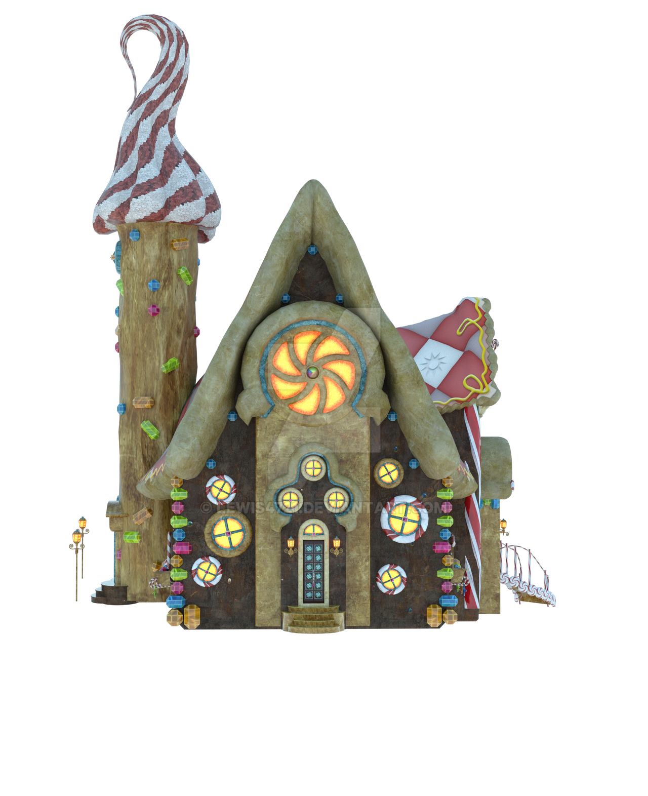 Gingerbread House 2, png overlay. by lewis4721 on DeviantArt