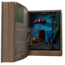 Story Book with Wonderland, Png Overlay.