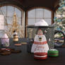 Christmas Cocoa Digital Backdrop / Background.