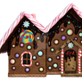 Gingerbread House 9, Png Overlay.