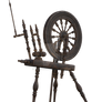Vintage Spinning Wheel 3, Png Overlay.