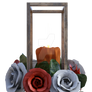 Candle box with flowers 3, png overlay.
