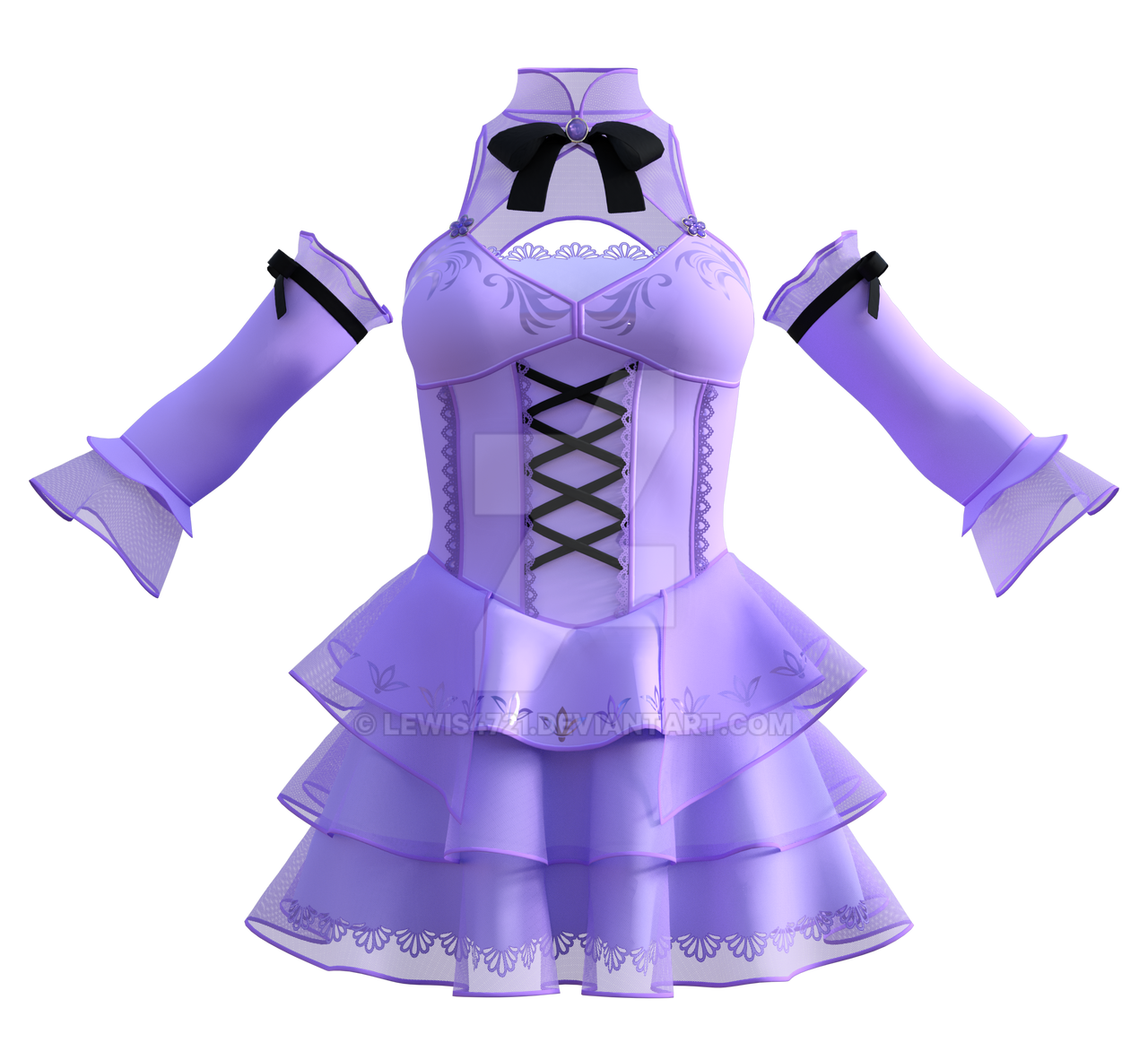 Purple Fantasy Dress, png overlay. by lewis4721 on DeviantArt