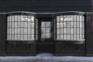 Winter Shop Windows, Png Overlay.