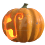 Halloween carved pumpkin 4, png overlay.