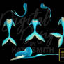 Aqua Mermaid Tails, Png Overlays.