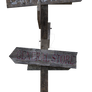 Old wooden sign post 2, png overlay.