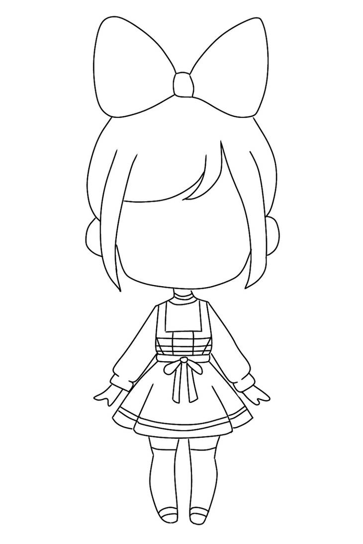 Free to use Cute Chibi Girl Dress Reference Base by leonvioleta4 on ...