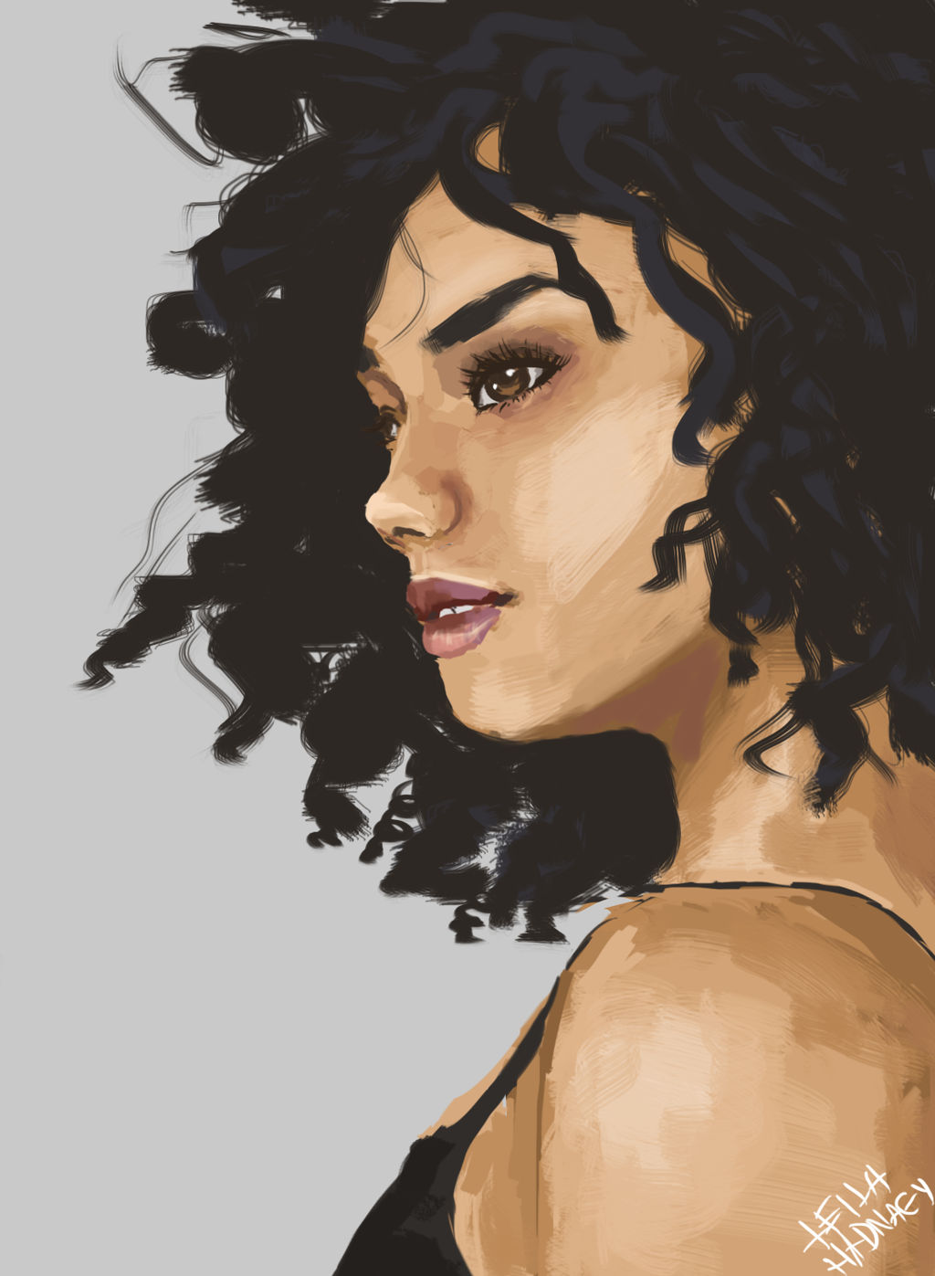 Portrait Practice 2: Dark Skinned Gal by leilarctic on DeviantArt