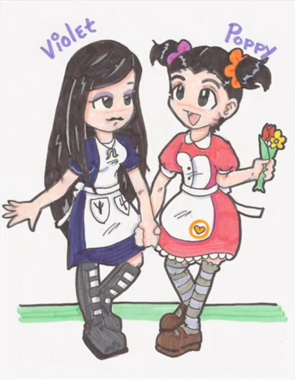 Violet and Poppy by DaMee-Momma