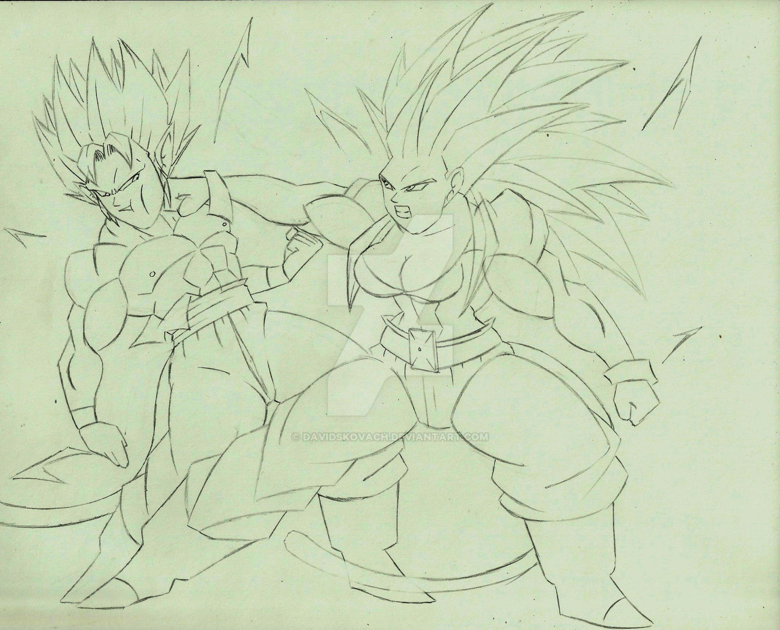 Torock True SSJ vs Letty Ultemate SSJ4 Sketch