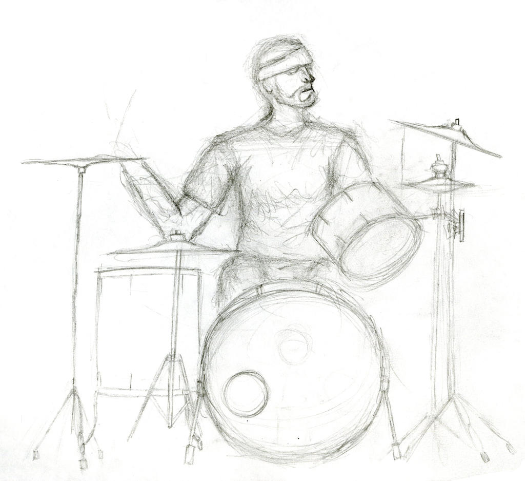 Sketch of a Drummer. by Allenolantern on DeviantArt
