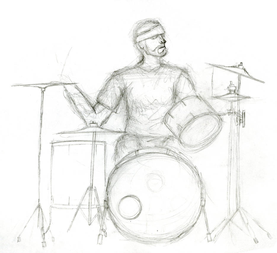 Sketch of a Drummer. by Allenolantern on DeviantArt