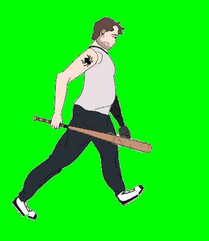 Chad Walking Pixel Art GIF
