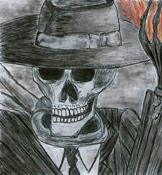 Mr Skulduggery Pleasant in colour