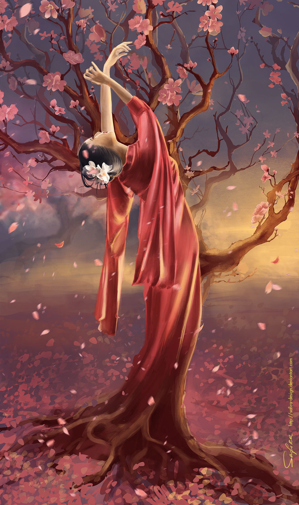 The spirit of the sakura tree