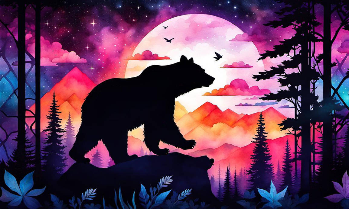 Cliffs Bear Pattern DreamUp Creation-Bear on a Cliff at Sunset by 77tradewinds on DeviantArt