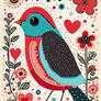  Folk-Art - Valentine Bird