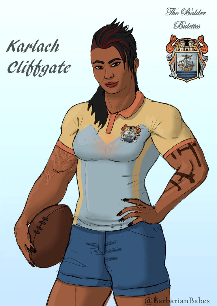 Human Rugby Karlach by TheBarbarianBabes on DeviantArt