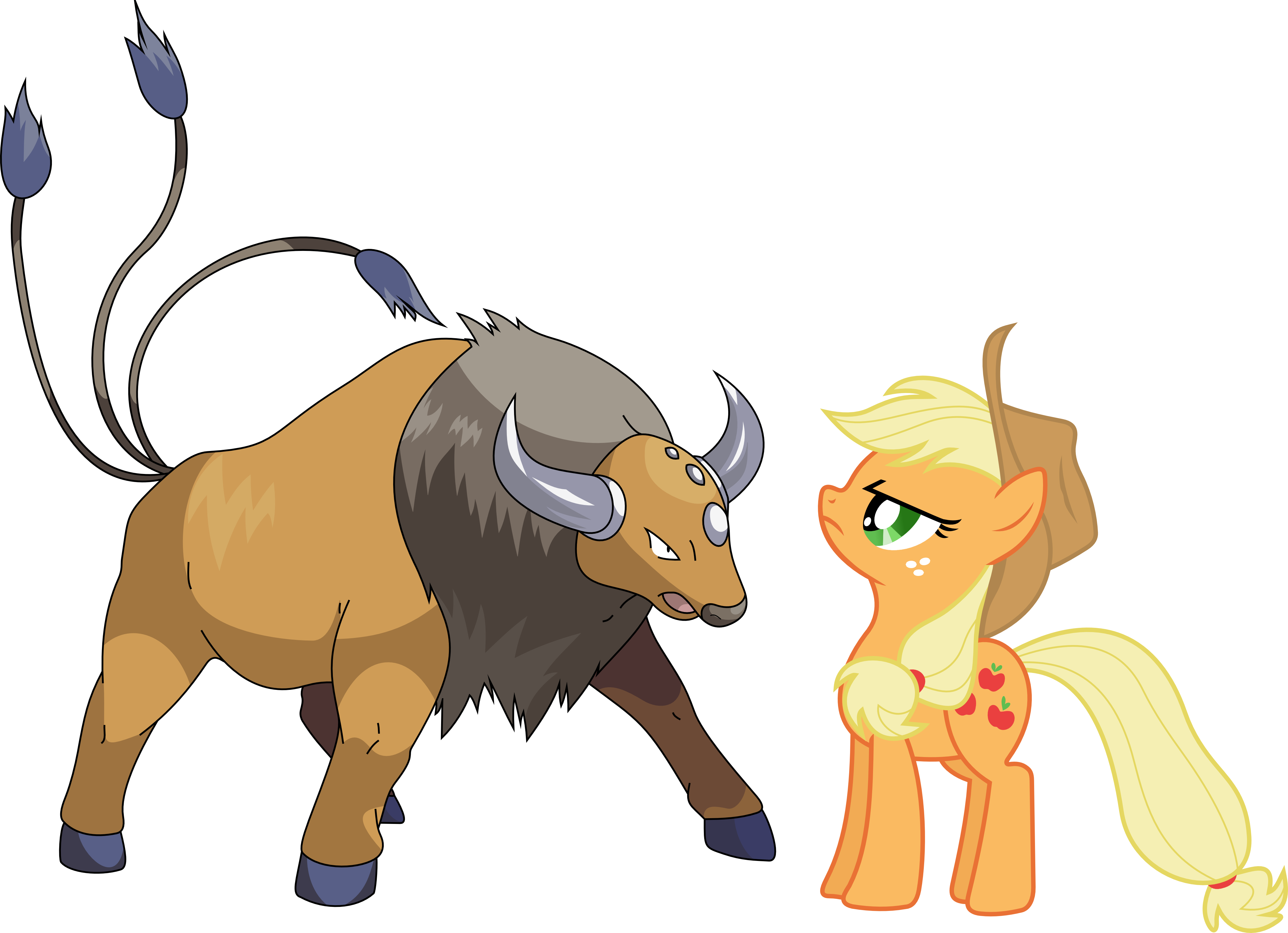 Applejack Rodeo AppleJack and Tauros by shirorinku on DeviantArt