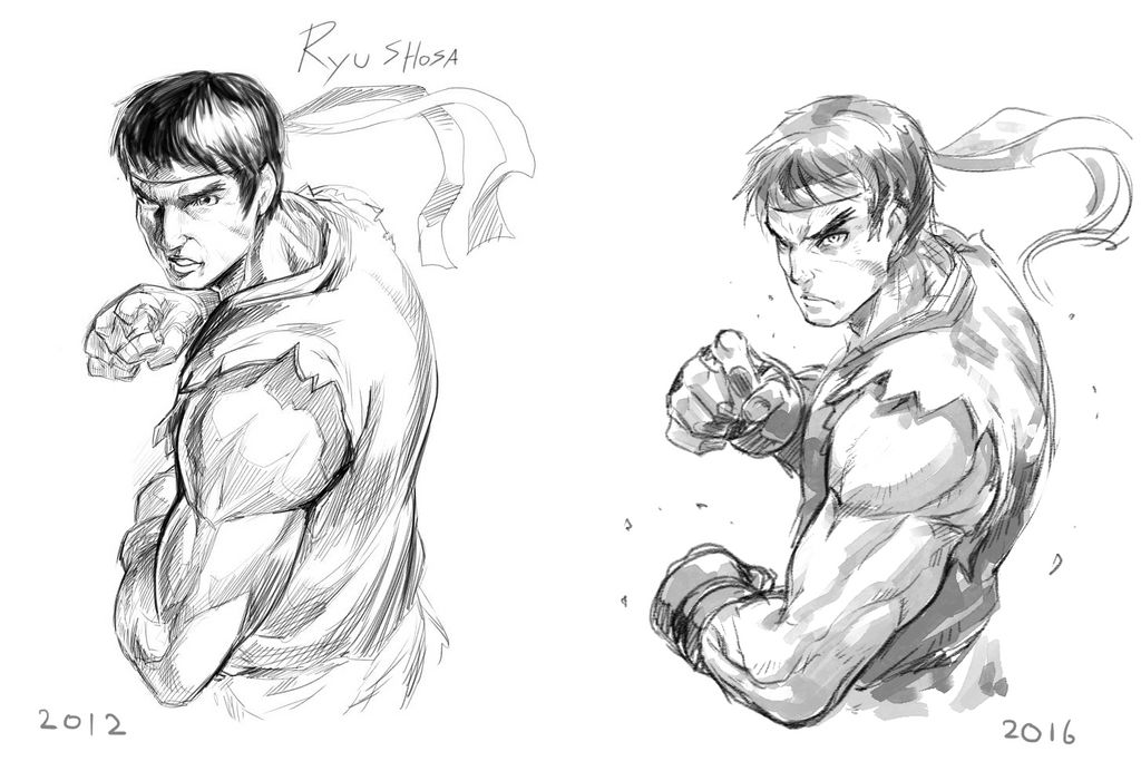 RYU then and now 4 year ago by KumsStudio on DeviantArt