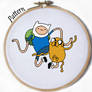 Finn and Jake Dancing cross stitch pattern