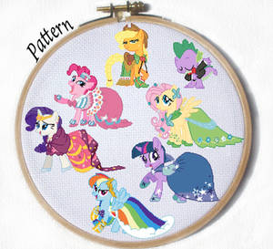 Gala My Little Pony Mane 6 Cross stitch patterns