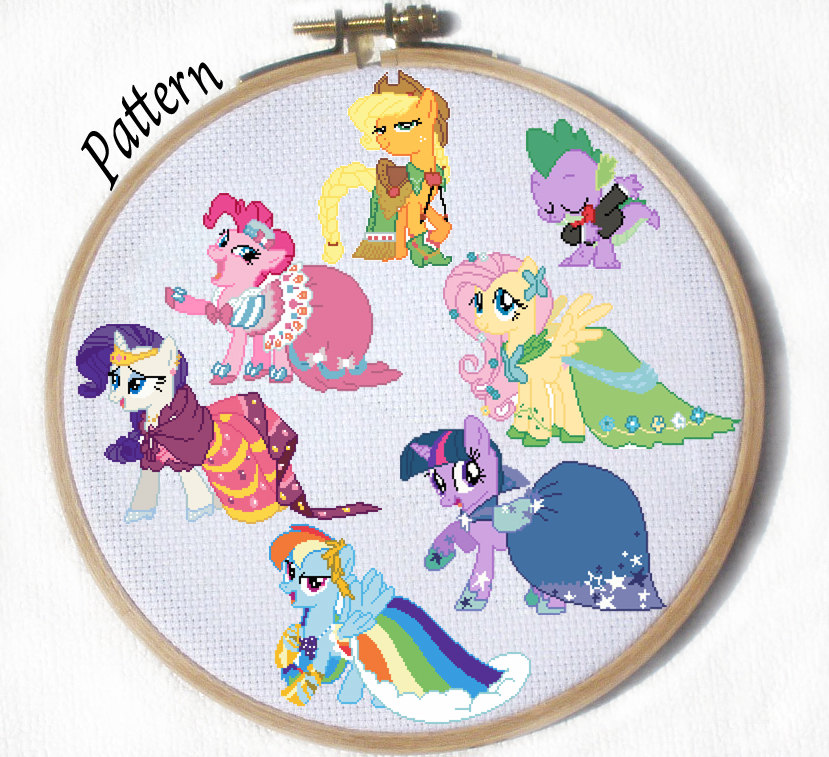 Gala My Little Pony Mane 6 Cross stitch patterns by JuliefooDesigns on DeviantArt gala-my-little-pony-mane-6-cross-stitch-patterns-by-juliefoodesigns-on-deviantart