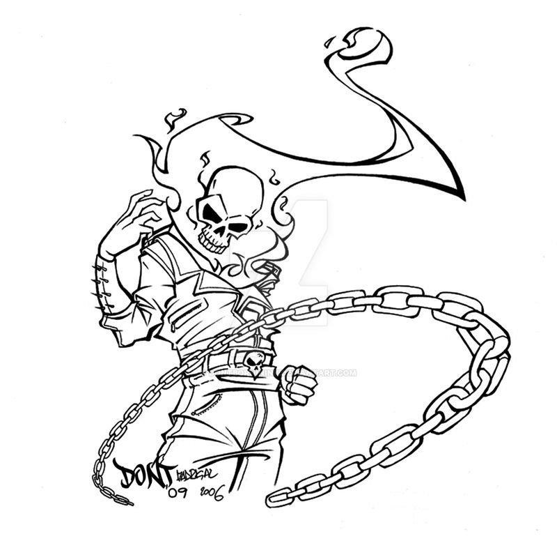 Ghost Rider Inks by DontBornInInk on DeviantArt
