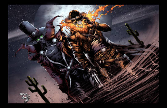 Ghost Rider and Spawn Colored