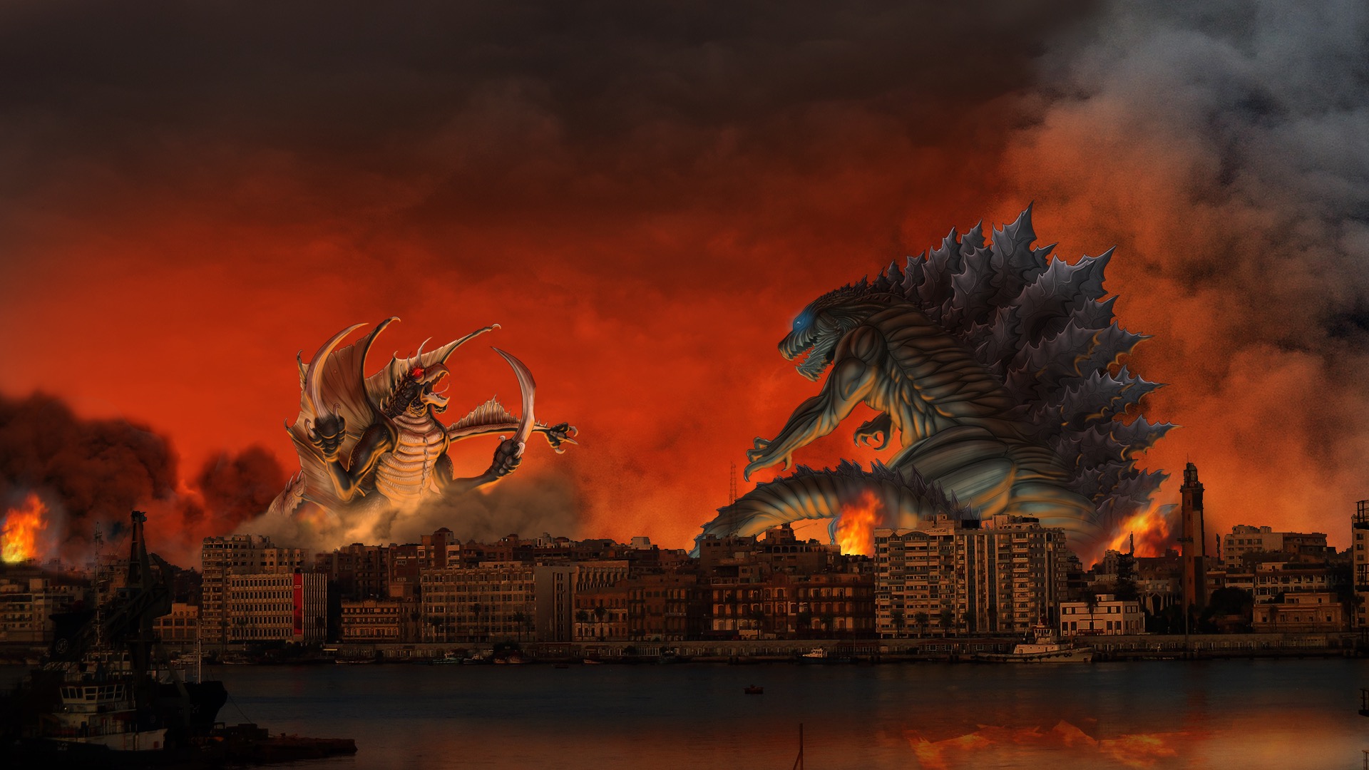 Godzilla Earth vs Upscaled Legendary Godzilla