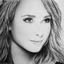 Hayden Panettiere Portrait Drawing Charcoal