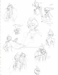 ProtoMan sketches (plus Raika lol)