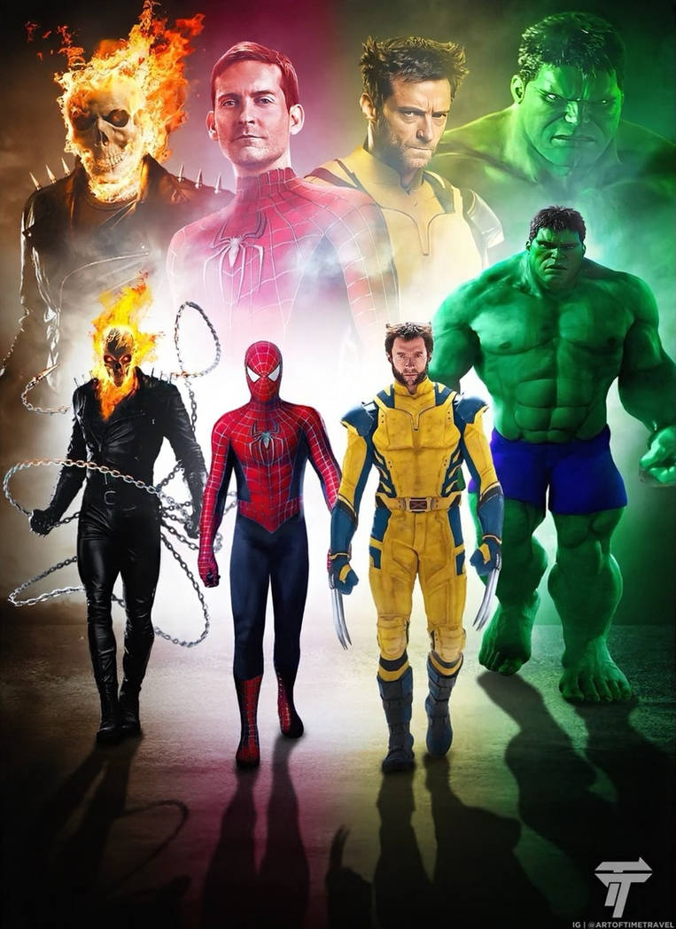 Spider-Man,Wolverine,Hulk and Ghost Rider by migmonster1979 on DeviantArt