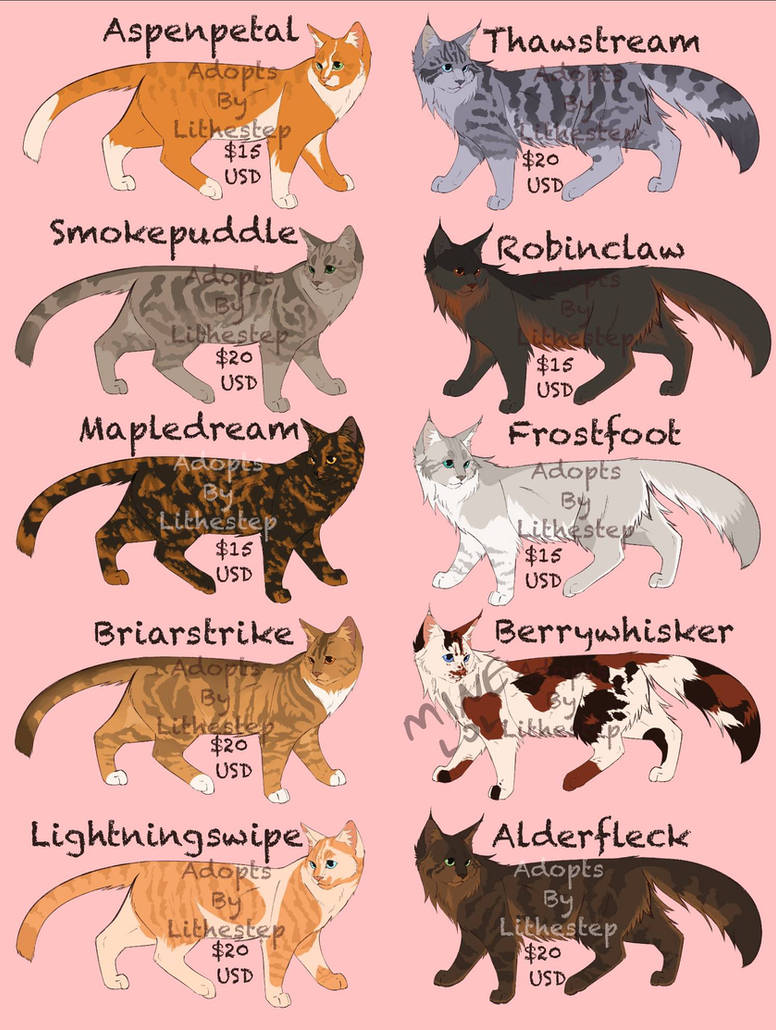 Lithe Cat Body Cat adopts! by Lithestep on DeviantArt