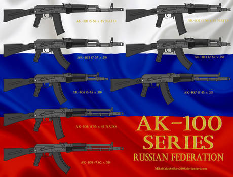 Russian AK-100 rifle series